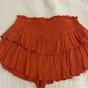 Mustard Seed Ruffled Orange Skorts